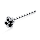 Flower Silver Straight Nose Stud NSKA-1025